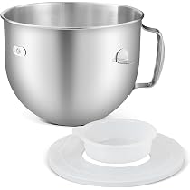 Bol Mélangeur En Acier Inoxydable 4,5L/5QT Pour Robot KitchenAid - Compatible Tête Basculante, Lave-vaisselle
