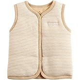 Monvecle Baby Cotton Warm Vests Unisex Infant to Toddler Padded Waistcoat
