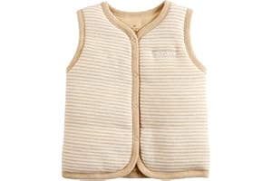 Monvecle Baby Cotton Warm Vests Unisex Infant to Toddler Padded Waistcoat