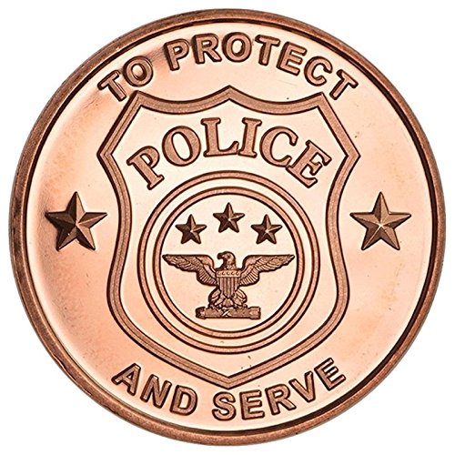 1 oz .999 Pure Copper Round/Challenge Coin (Police - To Protect and Serve)
