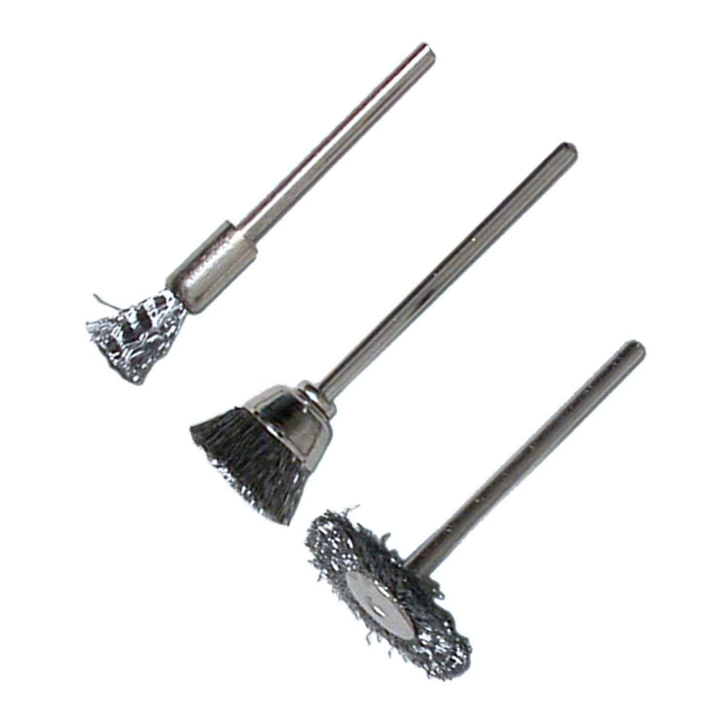 Rotacraft Assorted Steel Brushes, Pack of 3, Silver
