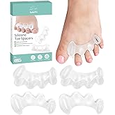 Golbylicc 2 Pairs Toe Spacers Gel Silicone Toe Separators for Women Men to Correct Bunion Toes, Hammer Toes, Soft Big Toe Straightener Toe Corrector Toe Spreader for Feet Relief, Plantar Fasciitis