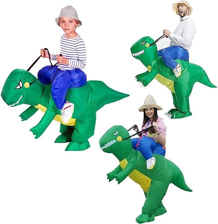 Amazon Goupgolboll 子供大人インフレータブル漫画乗る恐竜ハロウィンパーティーロールプレイコスチューム Xl ままごと ごっこ遊び おもちゃ