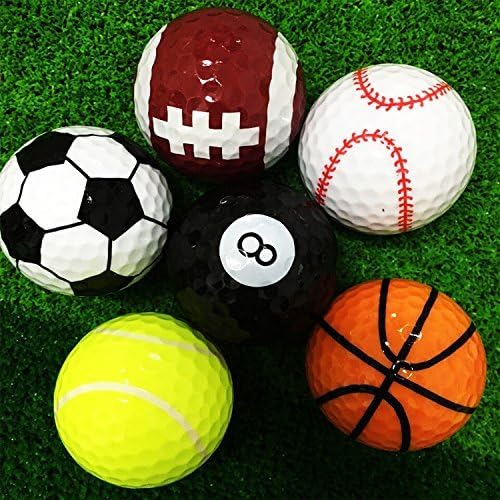 (6pcs Set) Football Tennis Baseball Snooker Rugby Basketball Sport Novelty Practice Golf Ball