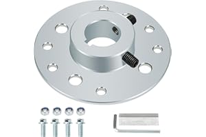 GREHUA Rear Steel Sprocket Drum Brake Hub 1" Bore 1/4" Keyway with Hardware Kit for Predator 212cc 196cc 6.5hp Dune Buggies Drift Trike Heavy Duty Go Kart Cart Parts