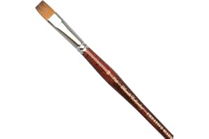 Creative Mark Mimik Kolinsky Watercolor Brush - # 14 Flat - Short Handle Synthetic Paint Brush - Handmade in Germany - Synthetic Sable Paint Brushes for Professional Artists - Animal-Friendly