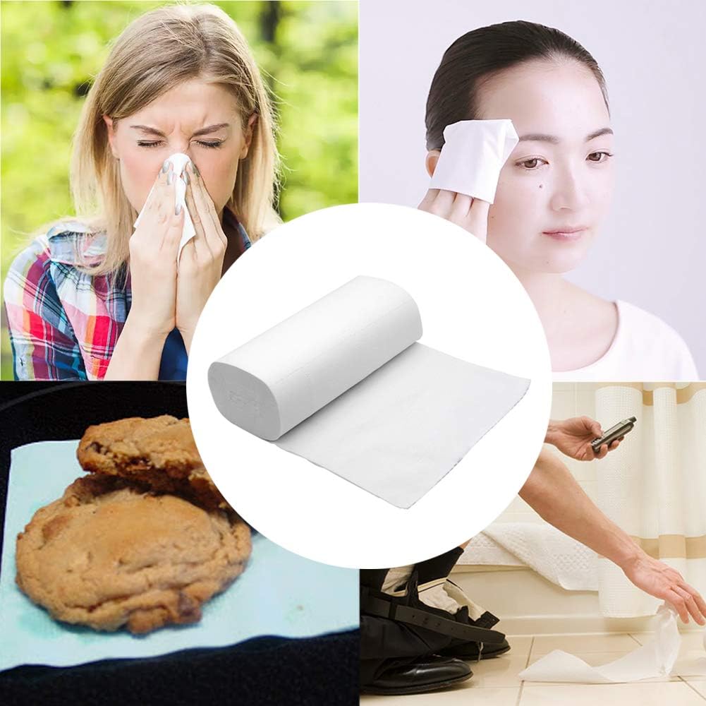 10 Rolls Toilet Paper 3 Layers Ultra Soft Toilet Tissue Cotton Roll Paper Skin-Friendly Household Hand Towels for Home Kitchen Cafe Shop Restaurant: Kitchen & Dining