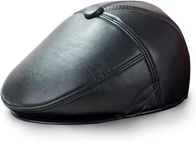 mens leather newsboy hats