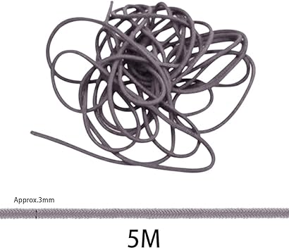 Amazon Co Jp ゴムひも ソフト替えゴム ふわふわ やわらかい ゴム 幅3mm 5m 手作り 手芸 ハンドメイド 洋裁 耳が痛くなりにくい 多色 薄いラウンド 弾性 ゴムバンド ストレッチバンジーショックコード 11色 グレー スポーツ アウトドア