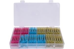 Heat Shrink Butt Terminal, Wire Connectors, Nylon Waterproofing Wire Crimp Terminals Butt Splices for Marine Automotive Boat 