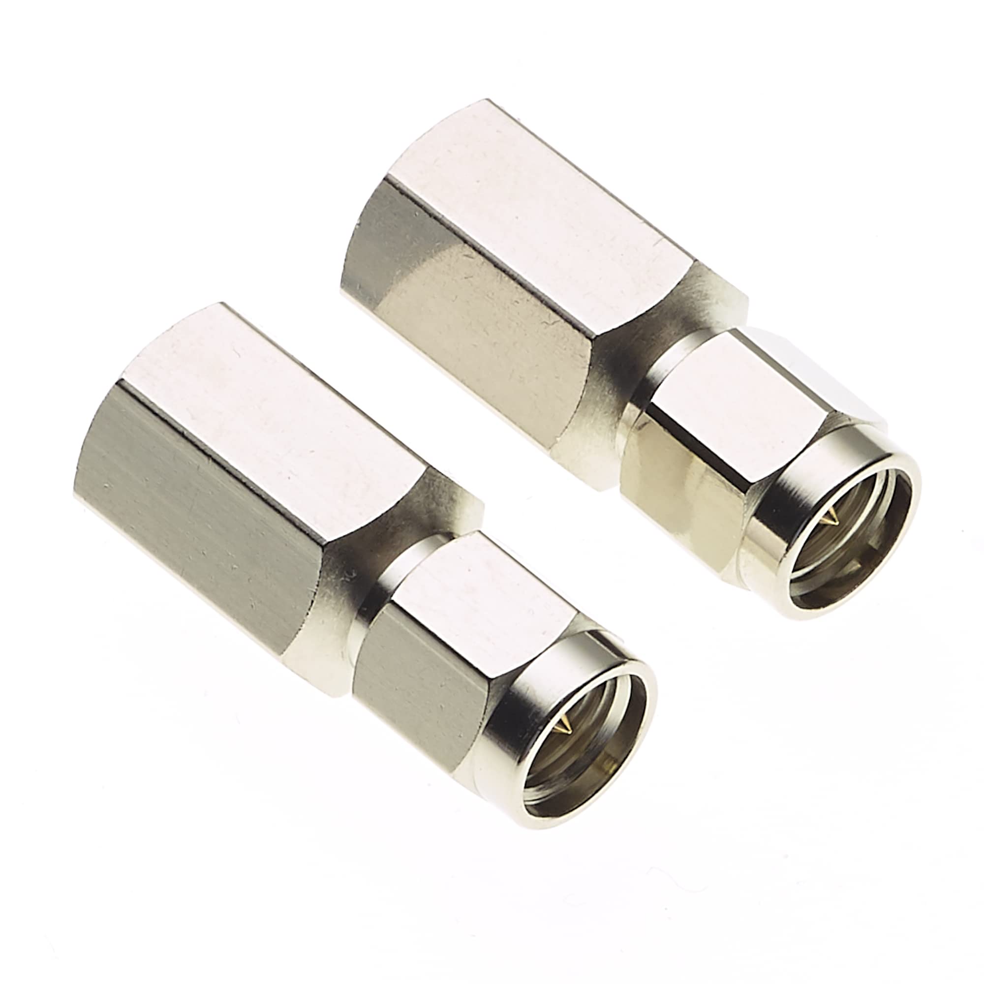 Keple FME Plug To SMA Adaptor - 50 Ohm Male To RF Coaxial Adapter Coax Jack Connector - Pack Of 2