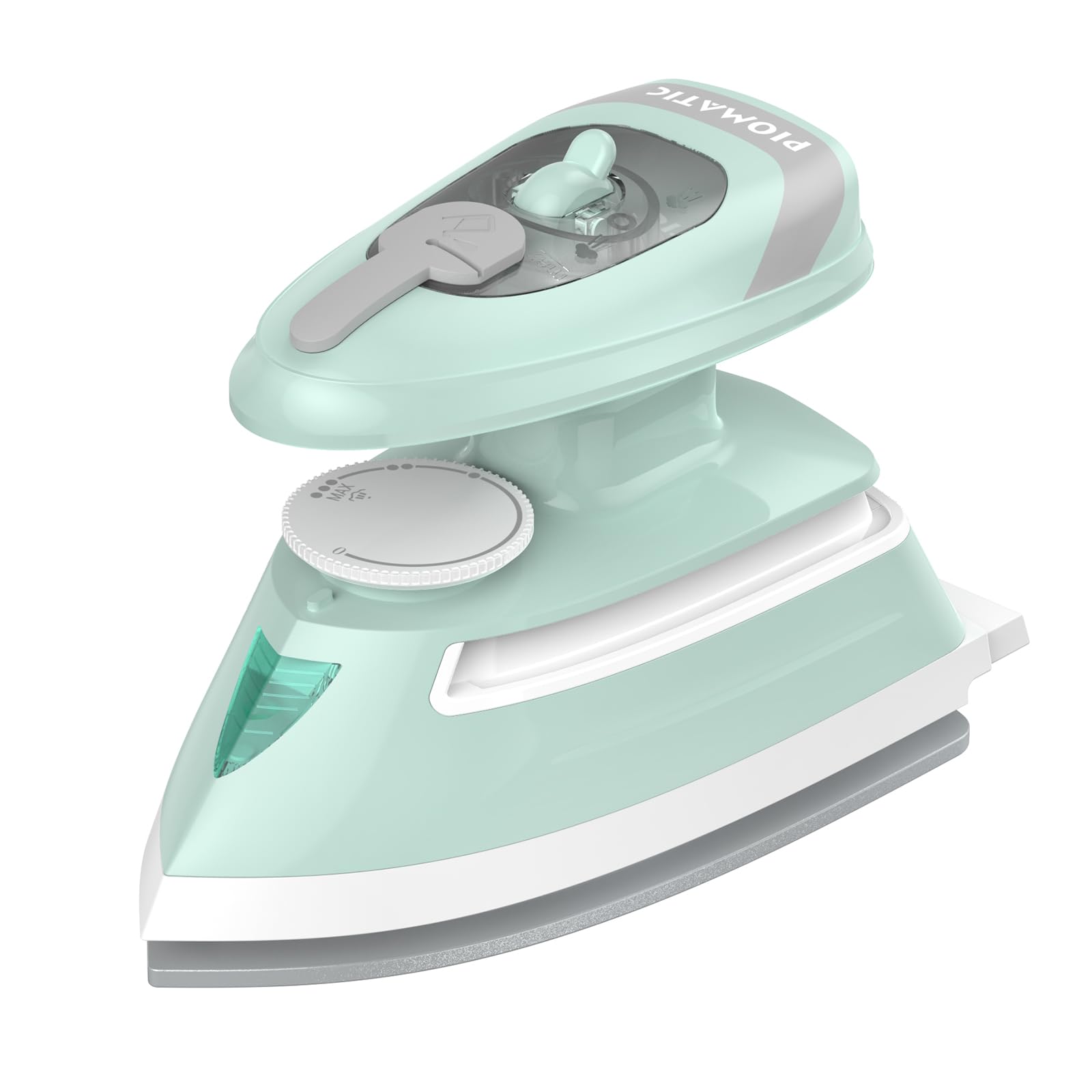 Photo 1 of PIOMATIC Mini Travel Steam Iron for Clothes with Dual Voltage, Temperature Control, Non-Stick Soleplate and Cord Storage, Ideal for Sewing, Quilting and Handcraft