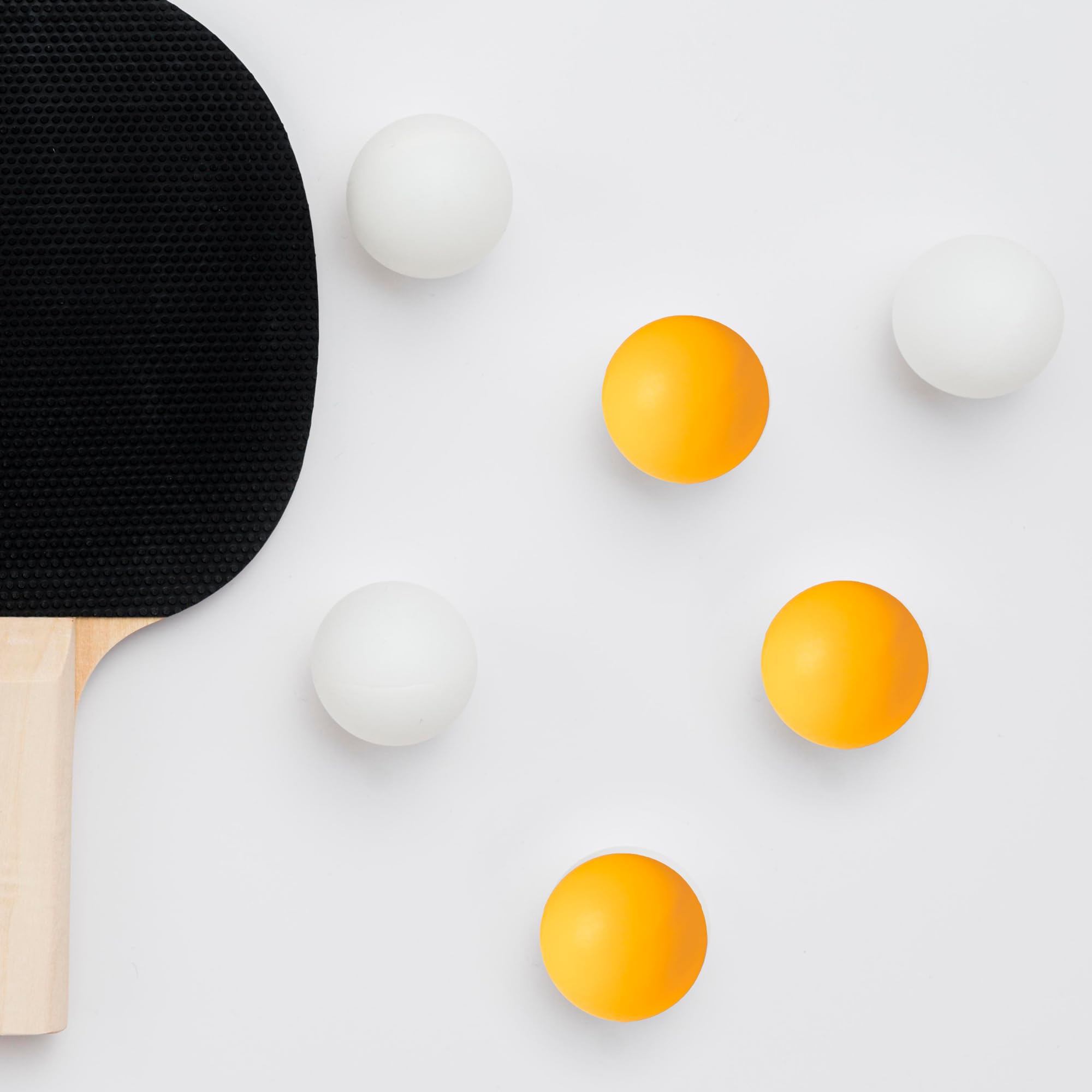 BullTek 6 x Orange Table Tennis Balls, Set of Standard Size 40mm - 2.8g, Beer-Pong Playing Balls, 40mm Training Balls for Beginners, Outdoor or Indoor