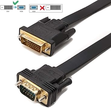 ConnBull Adaptador DVI-D 24+1 a VGA Macho a Macho Cable 1080P ...