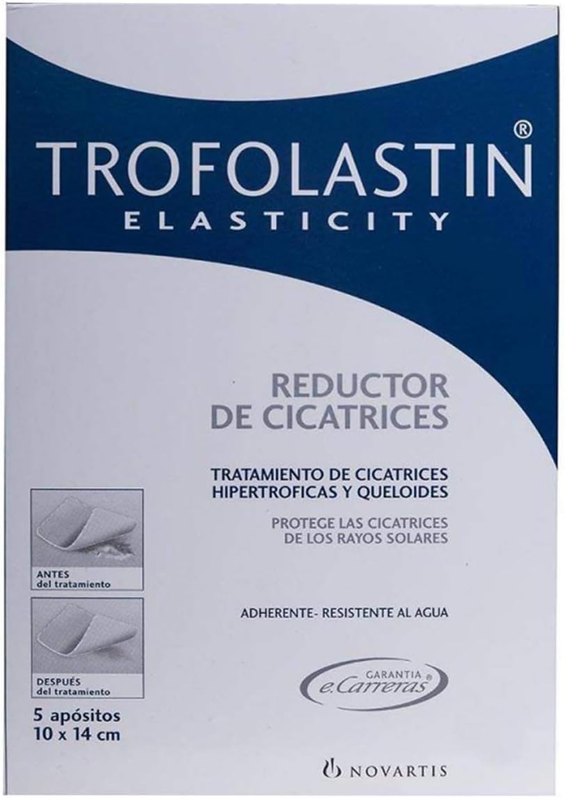 Trofolastin Scar Reducer, White, 5 Apósitos de 10 x 14 cm