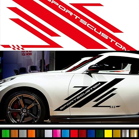 Amazon 車 ステッカー かっこいい スポーツ バイナルグラフィック デカール 車用 カスタム ワイルドスピード系 選べる8色 Scc02 レッド ステッカー デカール 車 バイク Amazon 車 ステッカー かっこいい スポーツ バイナルグラフィック デカール 車用 カスタム ワイルドスピード系 選べる8色 Scc02 レッド ステッカー デカール 車 バイク
