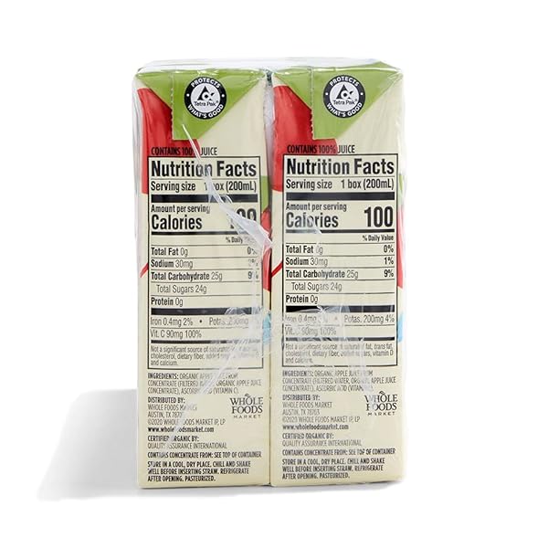 365 BY WHOLE FOODS MARKET, ORGANIC APPLE JUICE MULTIPACK, 6.75 FL OZ