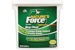 Manna Pro Nature's Force Bug Clear | All Natural Equine Supplement for Insect Control | 2 Pounds