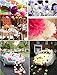 DooXoo 12 Mixed White Gray Yellow Party Tissue Pompoms Paper Flower Pom Poms Wedding Birthday Nursery Baby Room Decoration Favor