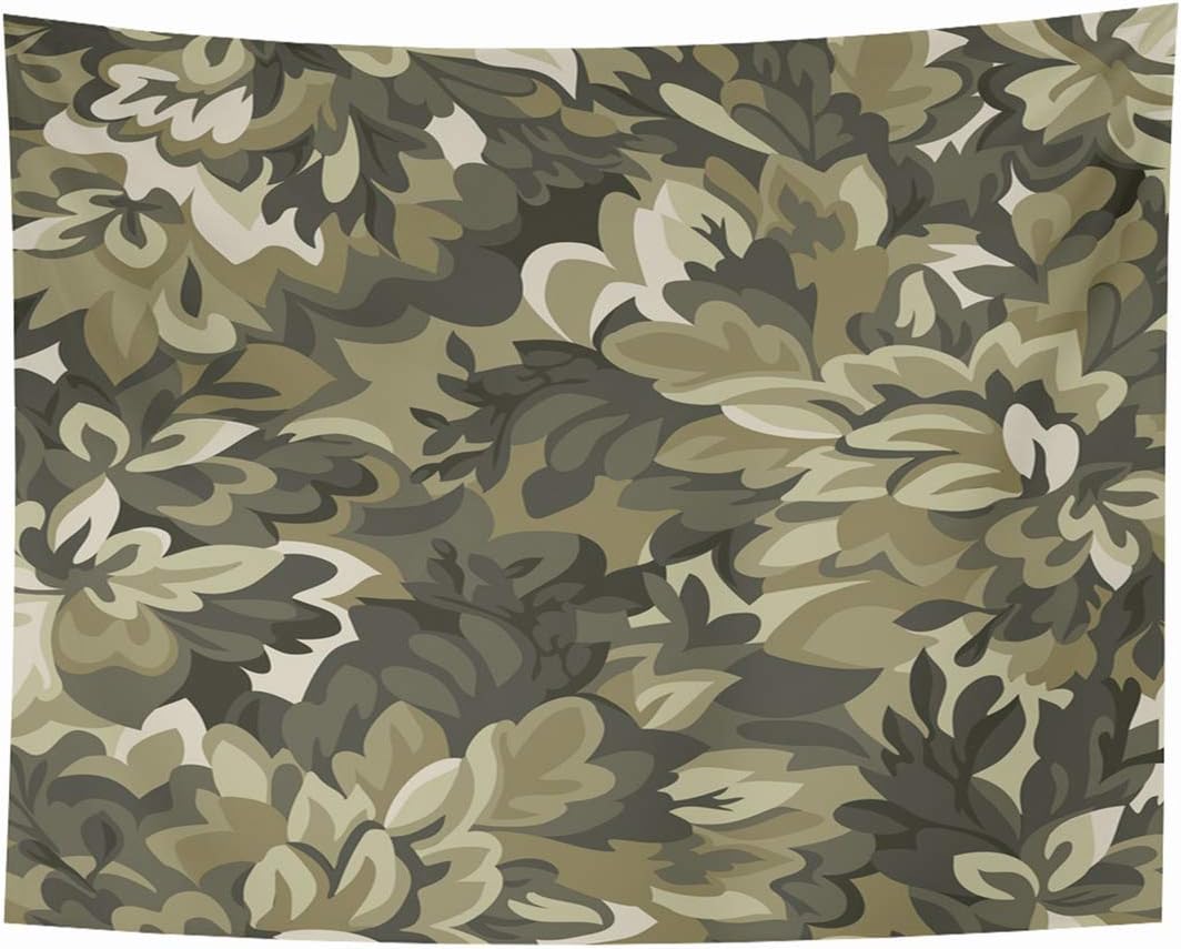 Tapices para colgar en la pared Textil fresco Repetir Camuflaje Hojas