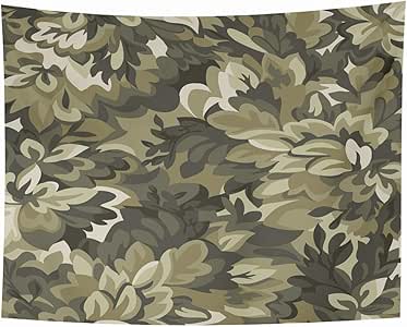 Tapices para colgar en la pared Textil fresco Repetir Camuflaje Hojas