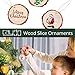 Caydo Natural Wood Slices, 50 Pieces 2.4-2.8 Inch Unfinished Wood Slices with Color Pens, Natural Jute Twine and Cotton String for Christmas Home Hanging Decorations and Wedding Ornaments