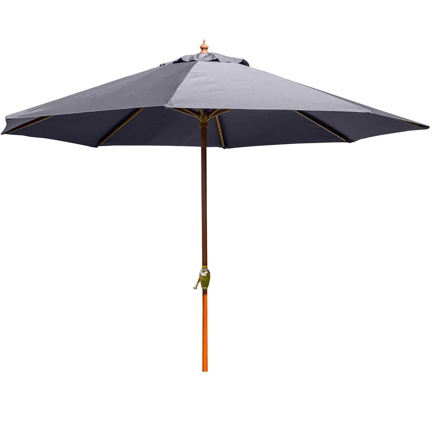 3m Wooden Wind Up Garden Parasol Grey Amazon.co.uk Garden & Outdoors