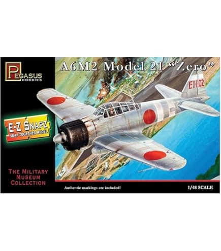 Amazon.com: A6M2 Model 21 Zero Fighter (Snap Kit) 1-48 Pegasus