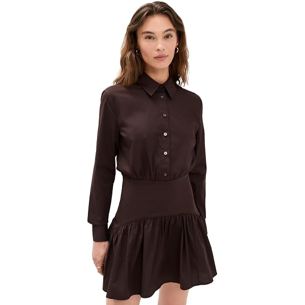 staud romy dress brown Siedres Hunni Cape Detailed Studded Jersey Top