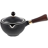 Hemoton Ceramic Teapot with Infuser Gongfu Teapot with 360 Rotation Tea Maker Vintage Tea Maker with Side Handle Tea Dispense
