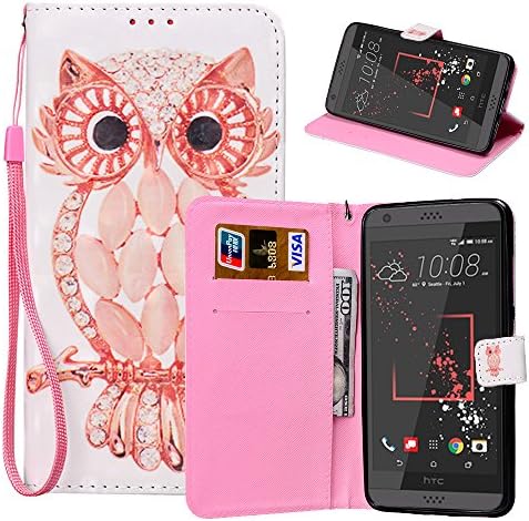 HTC Desire 530/ HTC Desire 630 Case, FirstCover Wallet Folio PU Leather Flip Case Cover with Card Holder and Wrist Strap for HTC Desire 530 / HTC Desire 630