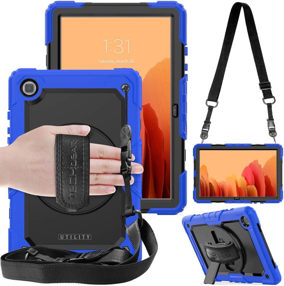 TECHGEAR UTILITY Case fits Samsung Galaxy Tab A7 10.4" (SM-T500 / T503 / T505 / T509) Tough Rugged HEAVY DUTY Armour Shockproof Impact Case with 360 Rotating Stand