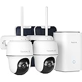 REOLINK 4K Solar Security Cameras Wireless Outdoor System, Color Night Vision, 360° Pan Tilt Auto-Tracking, 2.4/5 GHz Wi-Fi 6, Encrypted Local Storage, No Subscription, Home Hub with 2X Argus PT Ultra