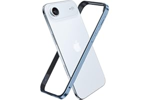 KUGEW for iPhone Air Bumper Case Metal, No Back Design Compatible with MagSafe, Aluminum Alloy + TPU Bumper Frame Slim Fit Excellent Heat Dissipation 4 Corner Raised Shockproof (Sky Blue)