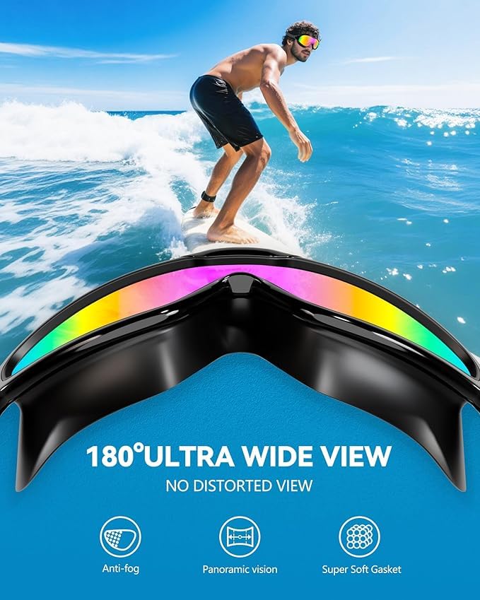 Last page® Adults Swim Goggles 2 Pack, Anti-Fog Wide View UV Protection Pool No Leaking Swimming Goggles for Adult Youth & Men,Women