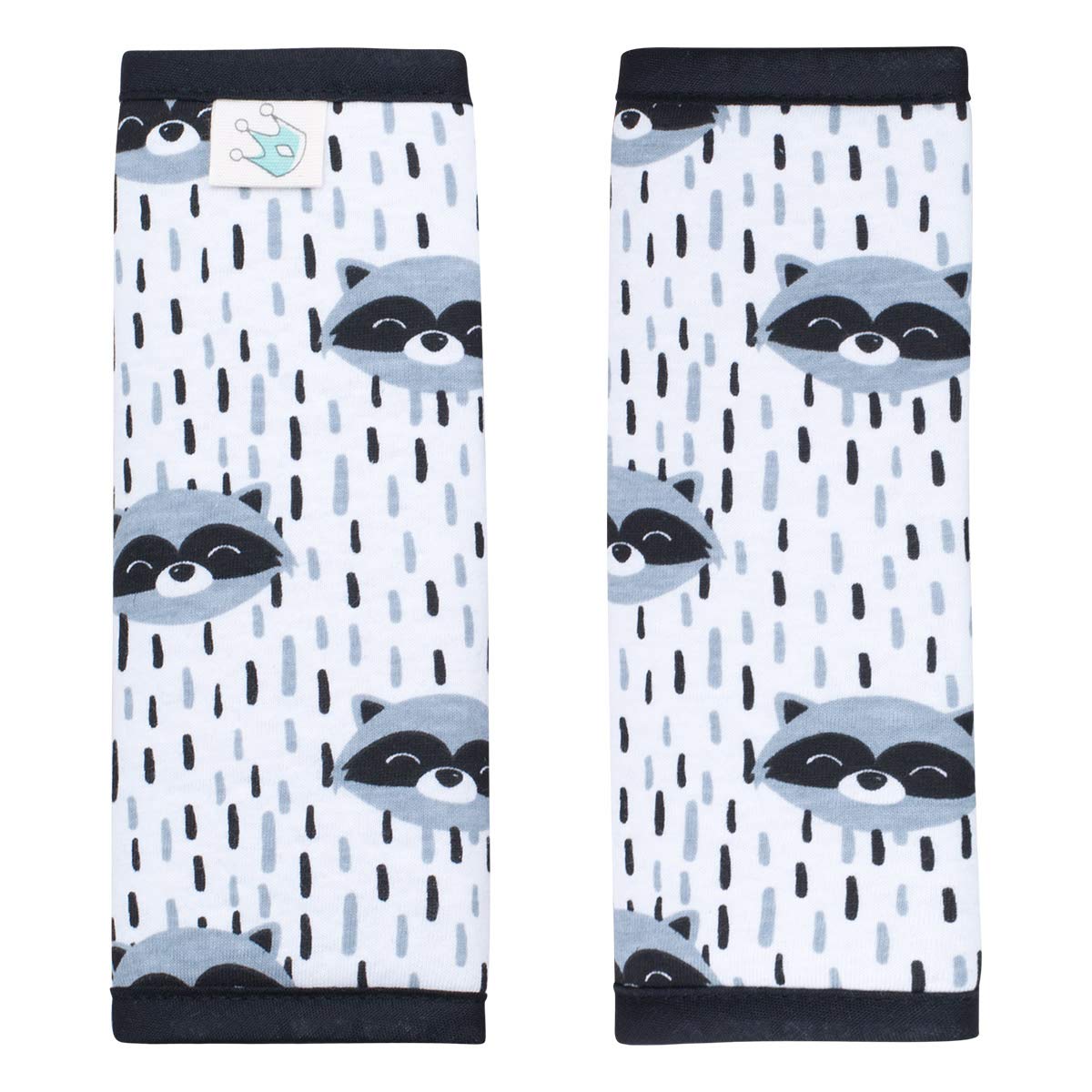 JYOKO Kids Padded Harness Protector for Stroller Carseat (Raccoon, 17 x 18)