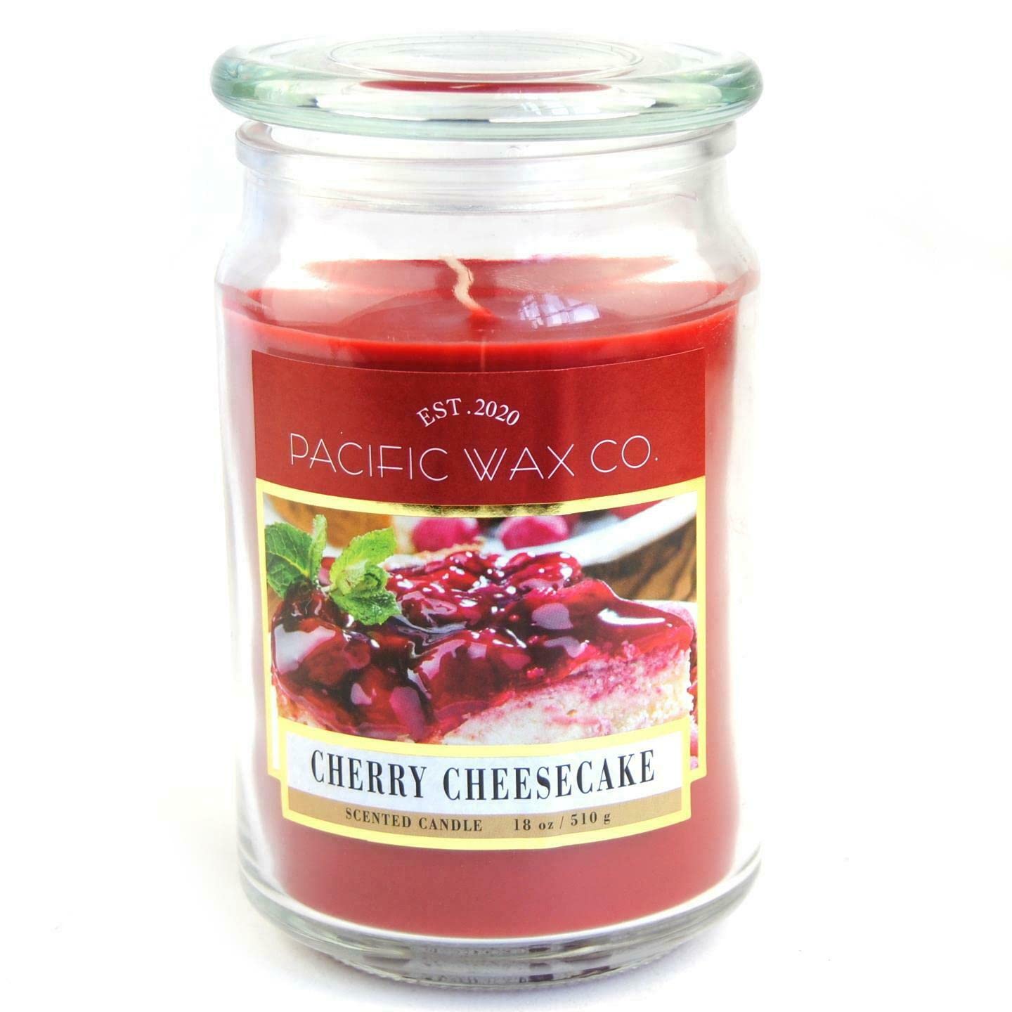 Pacific Wax Co. Scented Candle | Cherry Cheesecake Scented Candle | Burn Time: Up to 85 Hours…