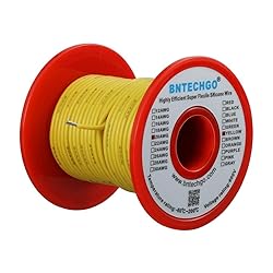 BNTECHGO 20 Gauge Silicone wire spool 100 ft Yellow