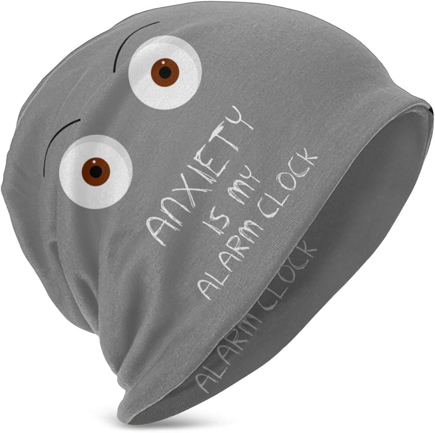 Anxiety is my alarm clock Kids Knit Hats Winter Warm Slouchy Baggy