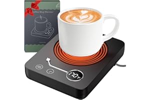 Softvox Coffee Mug Warmer, Smart Cup Warmer for Desk with 3 Temp Settings 131-176℉, Touch Tech, Timer, LED Digital Display, 4H Auto Shut Off, Gravity Sensor for Heating Beverage, Milk,Candle (No Cup)