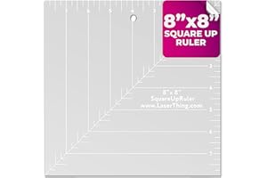 LASERTHING Square Up Ruler 8-Inch by 8-Inch (8x8)