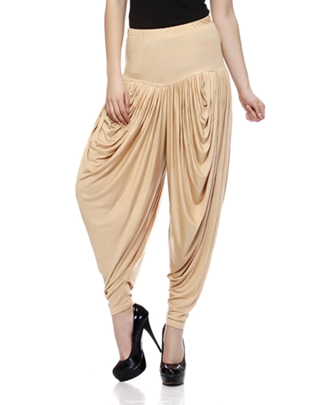 sakhi sang women's viscose dhoti salwar [ss0804_free size_beige]