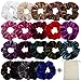 Ondder 18 Pack Velvet Scrunchies Hair Bobble Elastics Hair Scrunchy Hair Bands Headbands Women Scrunchies Bobbles Hair Ties, 18 Colors