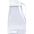 Airtight Pitcher with Lid, Top Handle, 3.1QT (99oz) for Water, Coffee, Tea, & Other Beverages, Largepour, Leak Proof & Space Saving Jug, Dishwasher Safe, Made in Japan