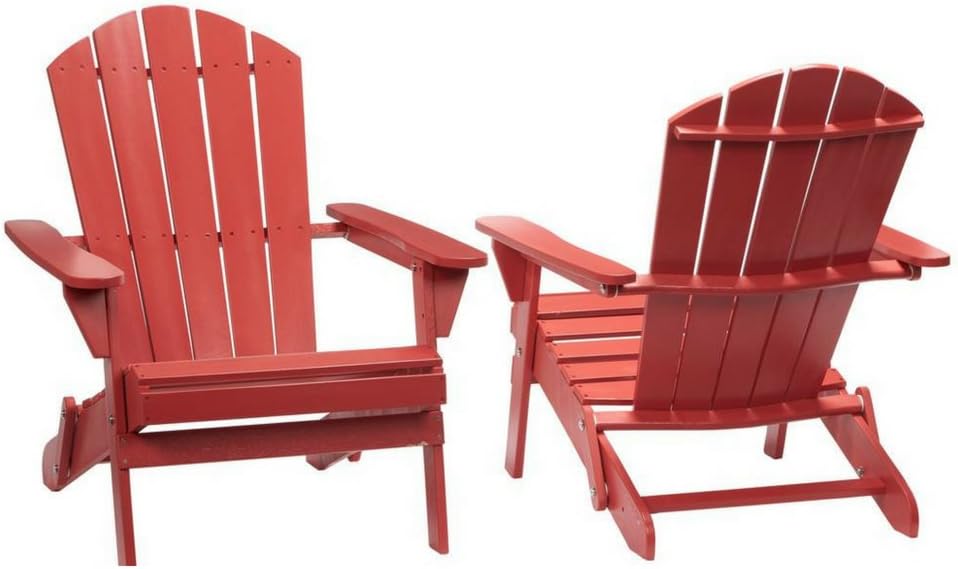 Amazon.com: 2-Pack Outdoor Folding Adirondack Chair, Hampton Bay