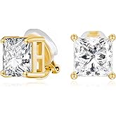 FAMARINE CZ Clip on Earrings for Women Clip Earring Non-pierced Earrings