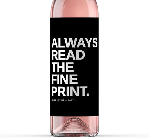 Pregnancy Announcement Wine Labels - Baby Coming Soon Announcement for Partner, Parents, Grand Parents, Auntie, Cousin & Friends - Alternative to Card - Baby Reveal Wine Label (Pack of 2)