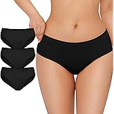 Popilush No Show Underwear for Women - Seamless Bikini Underwear Low Rise Breathable Hipster Panties Invisible Briefs 3 Pack