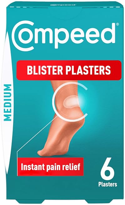 Compeed 6 Medium Blister Plasters for Feet Hydrocolloid Deep Cushioning