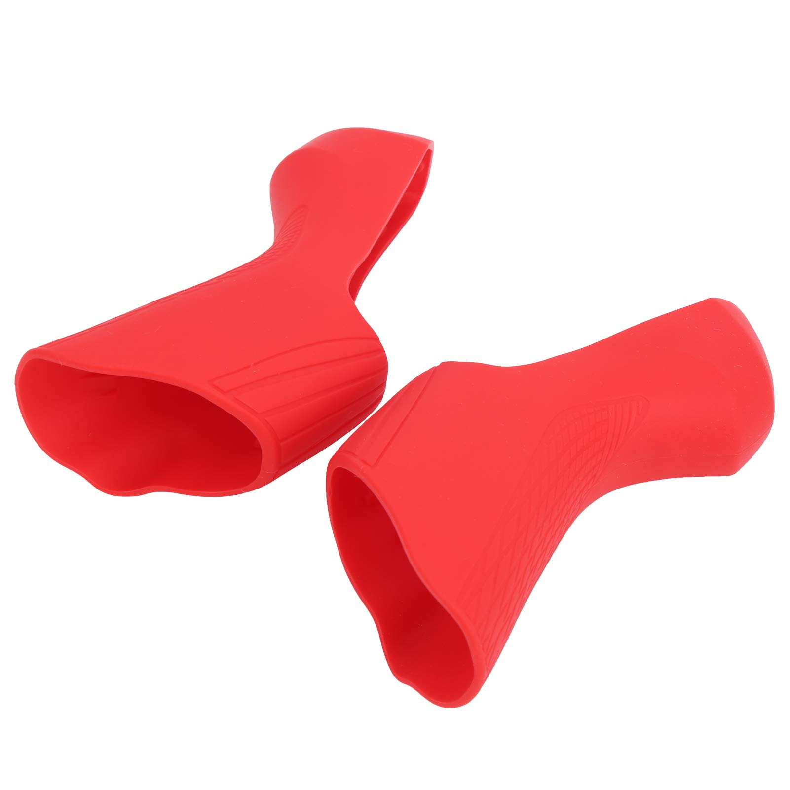 Keenso Bike Shifter Lever Cover, Comfortable Silicone Bicycle Shifters Cover Non-slip Brake Lever Hood (Red)